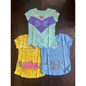 New LOT of 3 Disney Princess Girls Toddler Shirts 4T Belle Cinderella Ariel